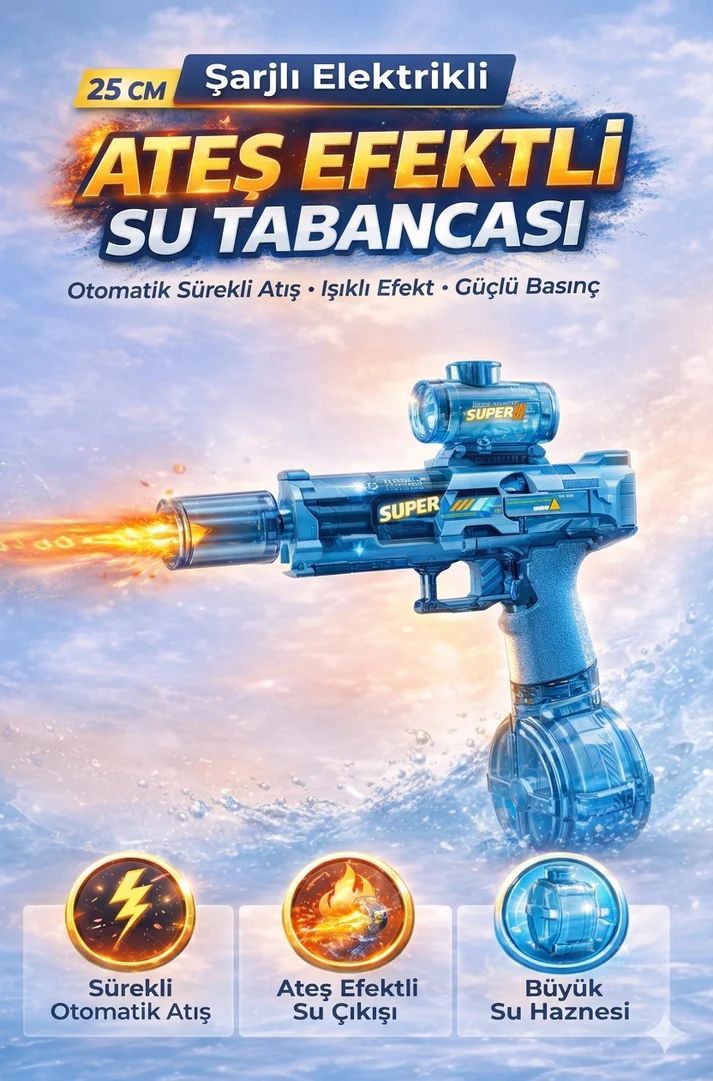 Taramalı su tabancası (Ateş efekti)